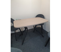 Стол обеденный раздвижной ЛОФТ-П, Дуб Тонсберг натуральный, 120(160)*80 см, 28 мм, опора ёж объёмный