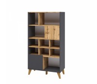 Шкаф комбинированный МН-036-11(1), мебельная система Сканди Графит